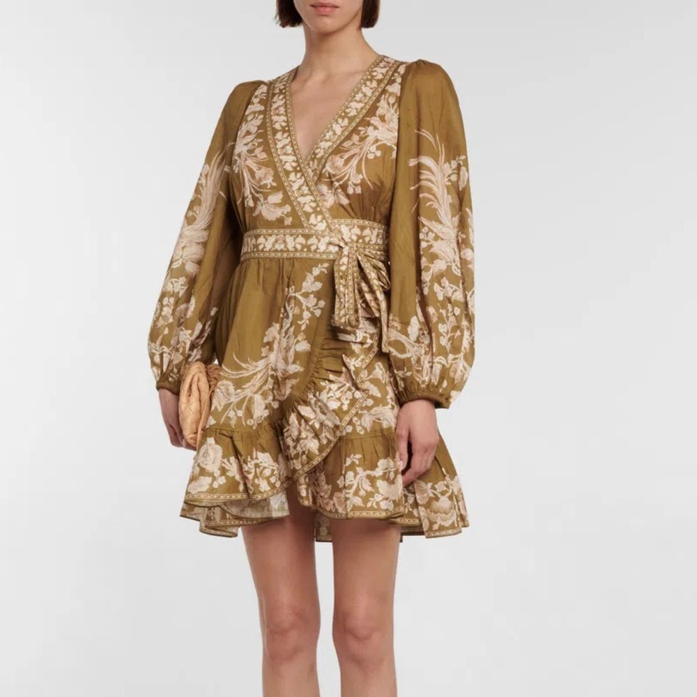 Zimmermann Olive Anneke Wrap Dress